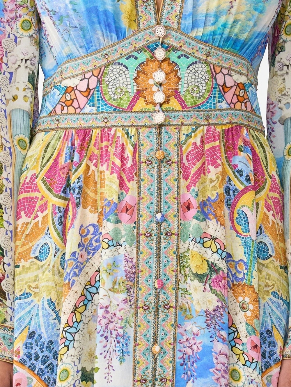 Camilla kimono sleeve dress with shirring detail - Picture 5 of 15